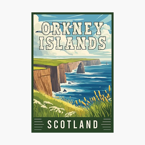Item preview, Explore Stunning Seascape Orkney Islands in Scotland - Travel Art designed and sold by turtlestart.