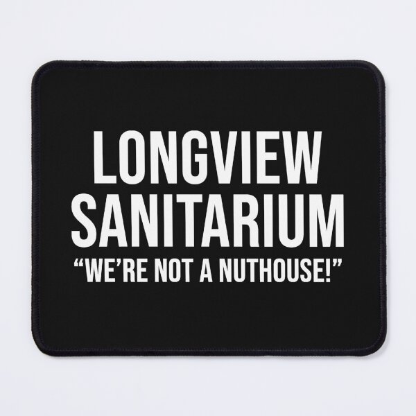 Item preview, Longview Sanitarium Stacked White designed and sold by emwoodard.