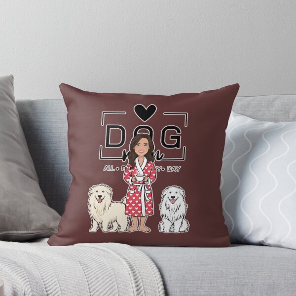 Item preview, Dog Mom All Day Every Day – Cozy Morning with a Pyrenean Sheepdog designed and sold by GoodyPaws.