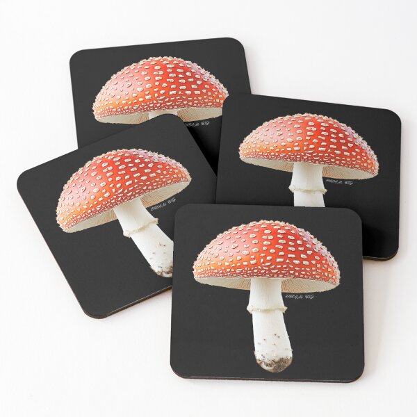 Item preview, Large Red Toadstool Mushroom. Psychedelic, Poisonous, Colorful. Autumn Nature Photo Collage, Hyperrealistic Botanical Illustration  designed and sold by Cybermariko.