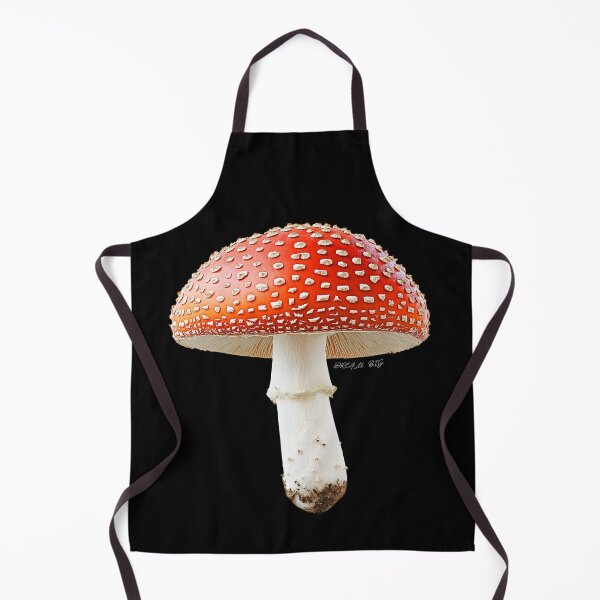 Item preview, Large Red Toadstool Mushroom. Psychedelic, Poisonous, Colorful. Autumn Nature Photo Collage, Hyperrealistic Botanical Illustration designed and sold by MarikoDesignArt.
