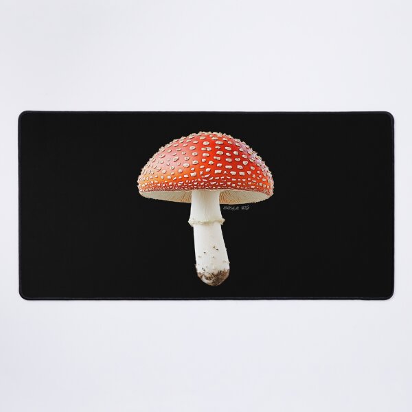 Item preview, Large Red Toadstool Mushroom. Psychedelic, Poisonous, Colorful. Autumn Nature Photo Collage, Hyperrealistic Botanical Illustration  designed and sold by MarikoDesignArt.