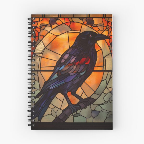 Item preview, Crow in Stained Glass designed and sold by RedHandedOD.