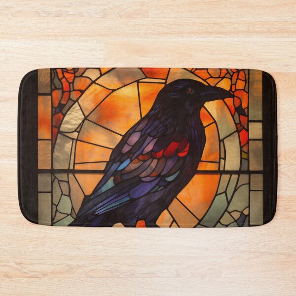 Item preview, Crow in Stained Glass designed and sold by RedHandedOD.