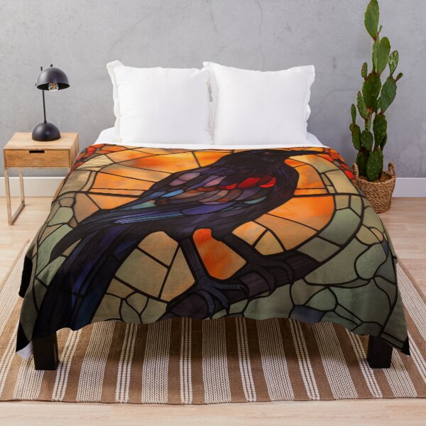 Item preview, Crow in Stained Glass designed and sold by RedHandedOD.