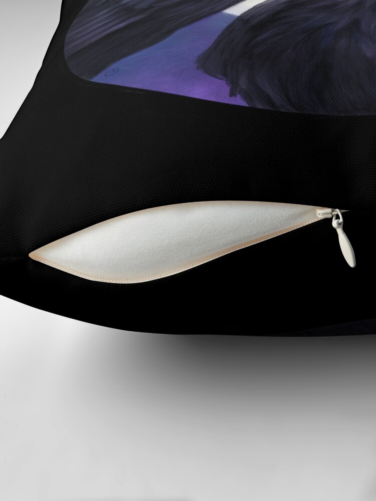 Thumbnail 2 of 4, Pillow, Two Crows designed and sold by skidgelstudios.