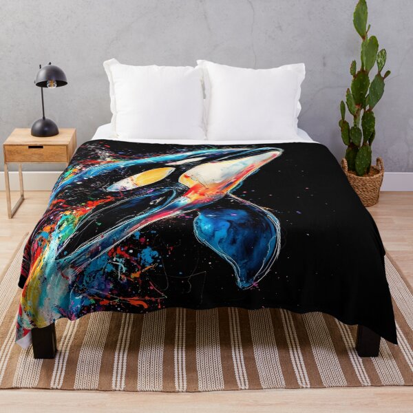 Item preview, Vibrant Orca Whale Wall Art, Colorful Ocean Life Painting, Whale Poster, Splash of Creativity, Stunning Sea Creature Artwork designed and sold by Shenlong84.