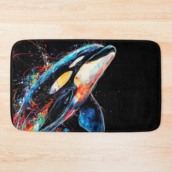 Item preview, Vibrant Orca Whale Wall Art, Colorful Ocean Life Painting, Whale Poster, Splash of Creativity, Stunning Sea Creature Artwork designed and sold by Shenlong84.
