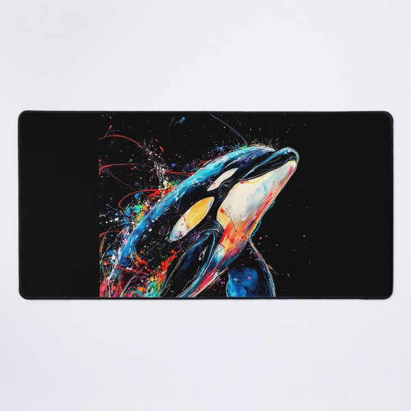 Item preview, Vibrant Orca Whale Wall Art, Colorful Ocean Life Painting, Whale Poster, Splash of Creativity, Stunning Sea Creature Artwork designed and sold by Shenlong84.