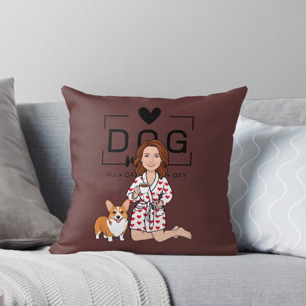Item preview, Dog Mom All Day Every Day – Cozy Morning with a Welsh Corgi Pembroke designed and sold by GoodyPaws.