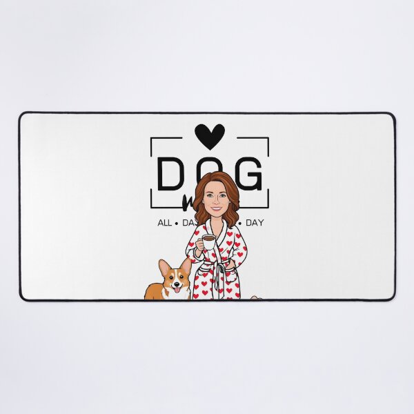Item preview, Dog Mom All Day Every Day – Cozy Morning with a Welsh Corgi Pembroke designed and sold by GoodyPaws.