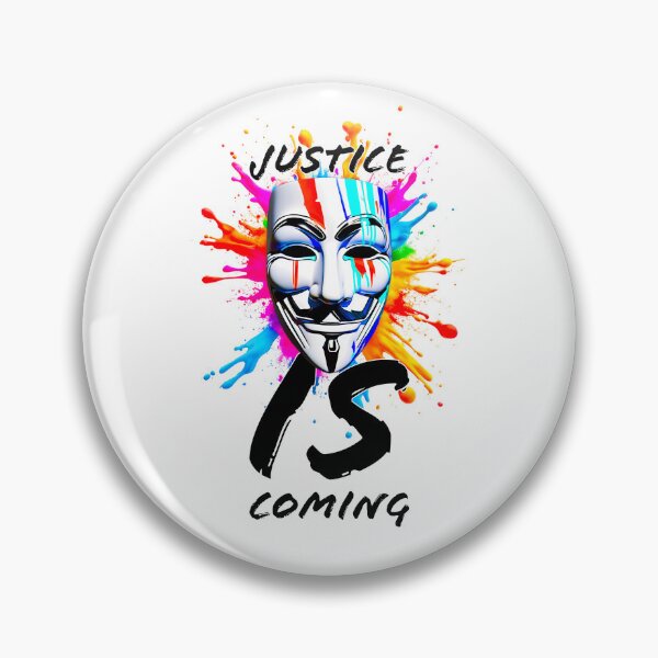 Item preview, Protest slogans. Anonymous. Justice is coming. designed and sold by Drone-tees.
