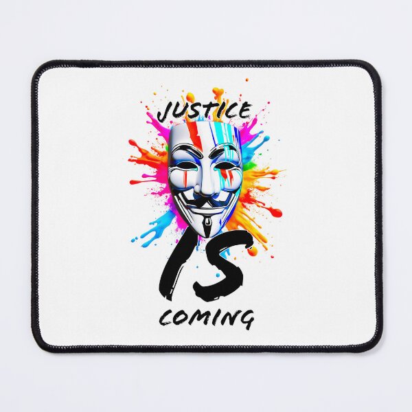 Item preview, Protest slogans. Anonymous. Justice is coming. designed and sold by Drone-tees.