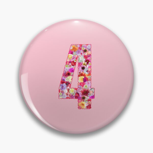 Item preview, Number 4 With Flowers designed and sold by TheSassyNoble.
