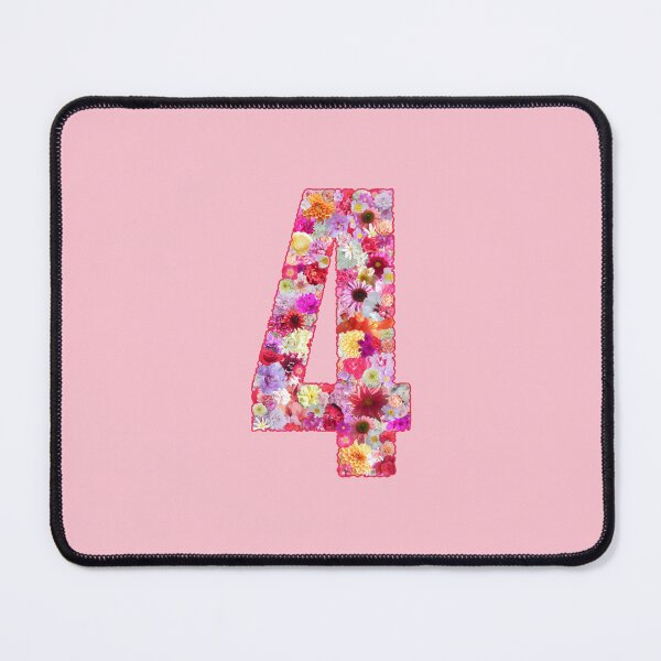 Item preview, Number 4 With Flowers designed and sold by TheSassyNoble.