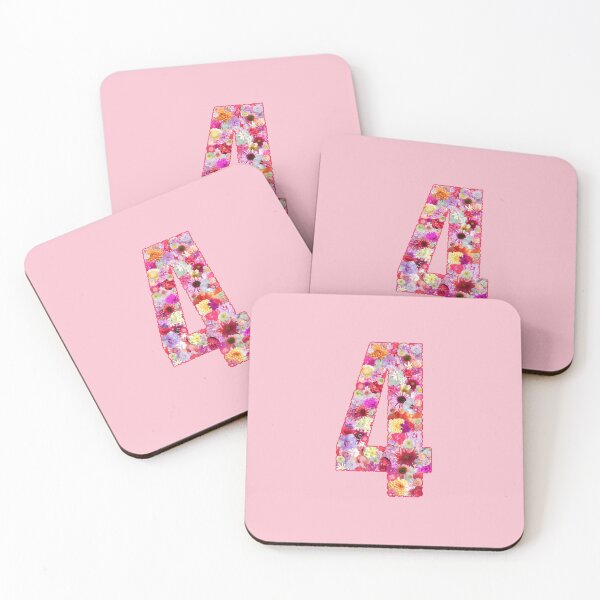 Item preview, Number 4 With Flowers designed and sold by TheSassyNoble.