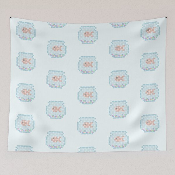 Item preview, Fish Bowl Faux Cross Stitch designed and sold by QueenTheBean.