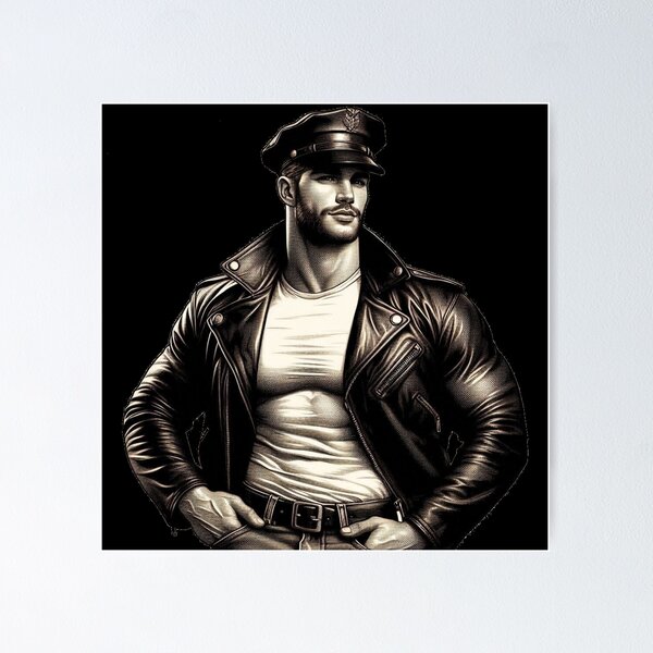 Item preview, Vintage 1940s Gay Leather Biker Series Loaded Leder Pride Graphic Design designed and sold by ItsAKinkThing.