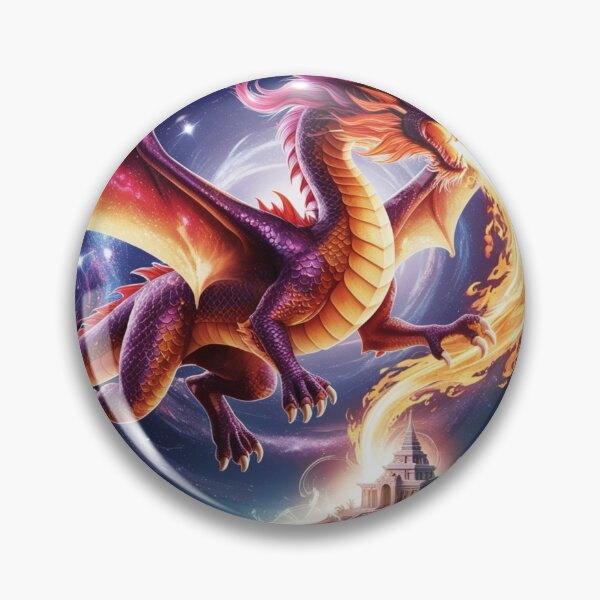 Item preview, Cosmic Fire Dragon - Galaxy Fantasy Art for Gamers & Fans - Version 2 designed and sold by Bilikaru.