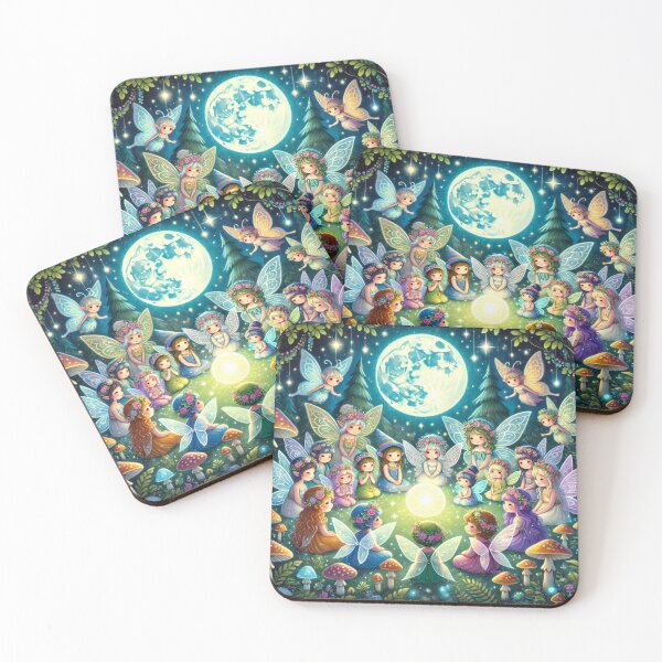 Item preview, Enchanted Night: The Gathering of Fairies designed and sold by Dream Bloom Gallery.