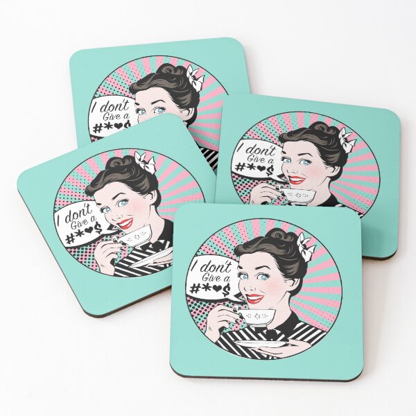 Item preview, I don't give a f*ck - funny pop art illustration designed and sold by Zummi.