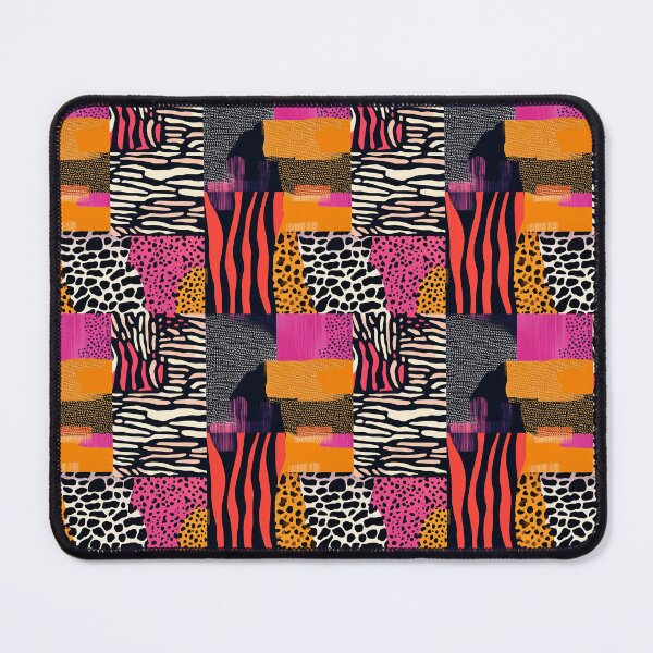 Item preview, Textile Collage of Wild Prints designed and sold by MidArtForge.