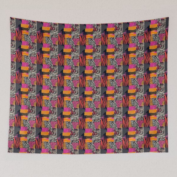 Item preview, Textile Collage of Wild Prints designed and sold by MidArtForge.