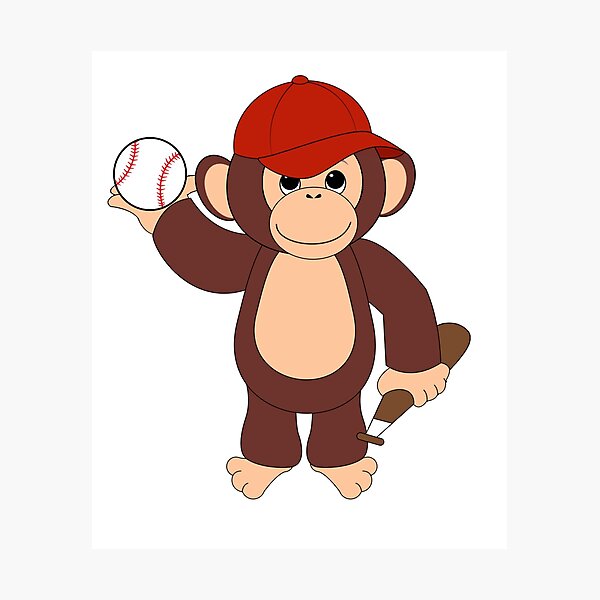Item preview, baseball monkey designed and sold by Gokuxtreme.