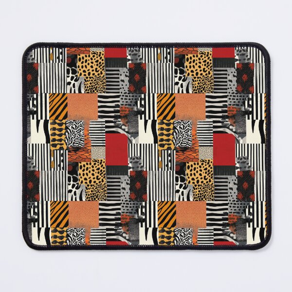 Item preview, Textile Collage of Wild Prints designed and sold by MidArtForge.