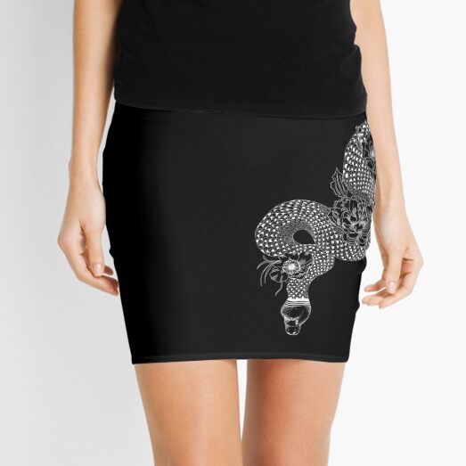 Serpent et fleurs Minijupe