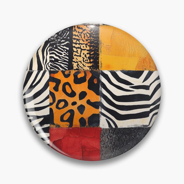 Item preview, Textile Collage of Wild Prints designed and sold by MidArtForge.