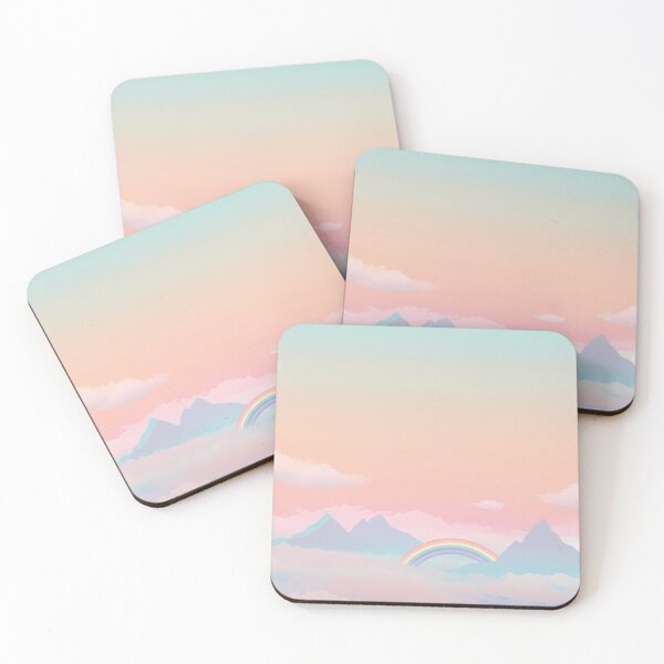 Item preview, Rainbow Pastel Landscapes Soft Hues Colors Art Views designed and sold by ART ATTACK ZONE.