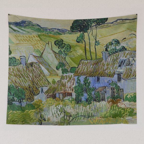 Item preview, Thatched Cottages by a Hill designed and sold by tomorrowsart.