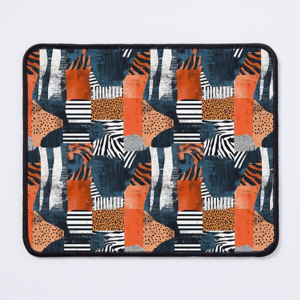 Item preview, Textile Collage of Wild Prints designed and sold by MidArtForge.