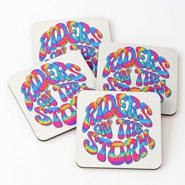 Item preview, 70s tie-dye Style Rock and Roll Phrase "Riders on the Storm" designed and sold by just-quotes.