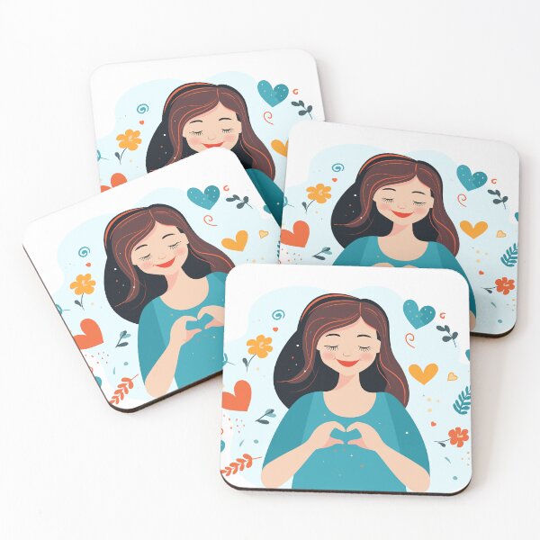 Item preview, Happy Woman and Heart shaped hands designed and sold by CHERRY--SHOP.