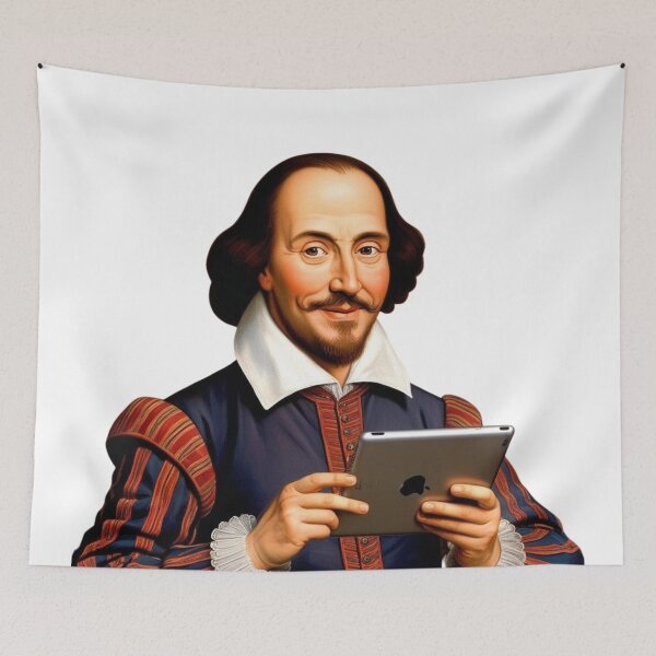 Item preview, William Shakespeare v Modern Tech. Funny No Text. designed and sold by Shoot-The-Moon.