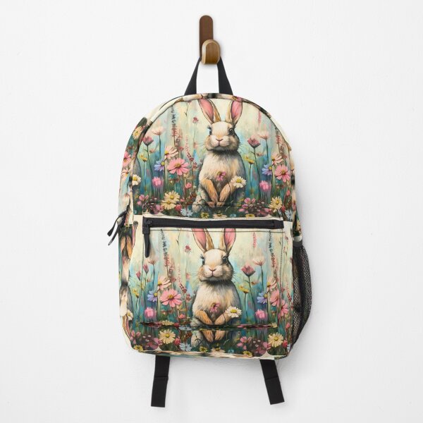 Item preview, Bunny with Spring Fever in a field of flowers designed and sold by Vicki Noble Art.