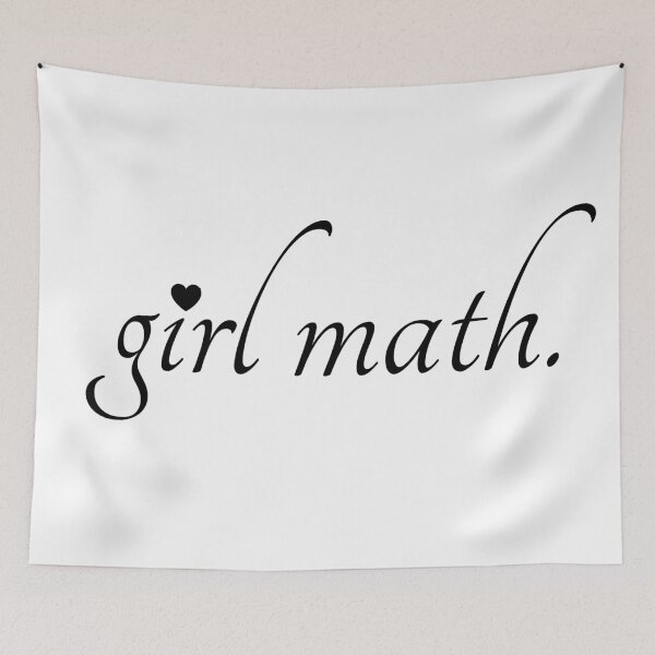 Item preview, girl math | aesthetic text with heart designed and sold by allogy.