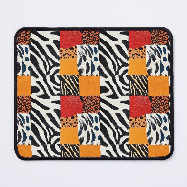 Item preview, Textile Collage of Wild Prints designed and sold by MidArtForge.
