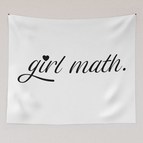 Item preview, girl math | aesthetic text different font with heart designed and sold by allogy.
