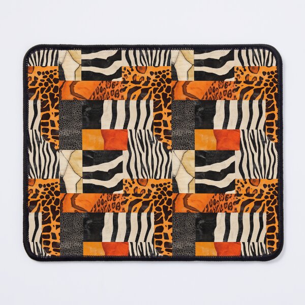Item preview, Textile Collage of Wild Prints designed and sold by MidArtForge.