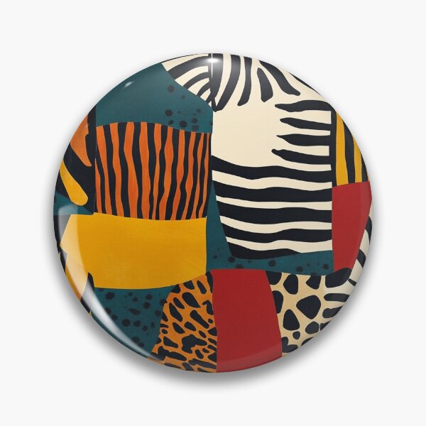 Item preview, Textile Collage of Wild Prints designed and sold by MidArtForge.