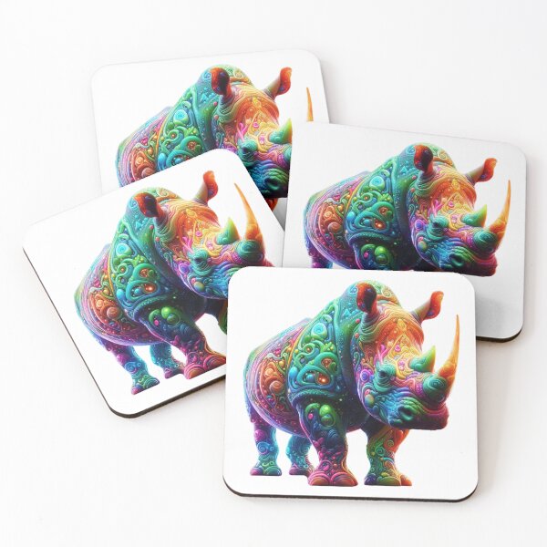 Item preview, Galactic Guardian Rhino – A Cosmic Powerhouse designed and sold by GloriousArtSKD.