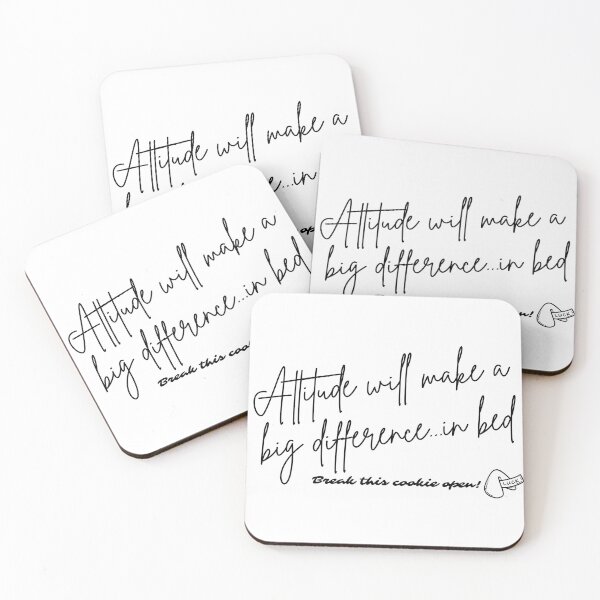 Item preview, Fortune Cookie - Attitude will make a big difference...in bed (black font) designed and sold by Whimsical Mirth.