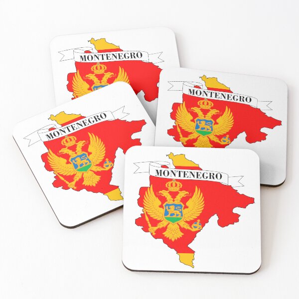 Item preview, montenegro flag map designed and sold by visual adventures.