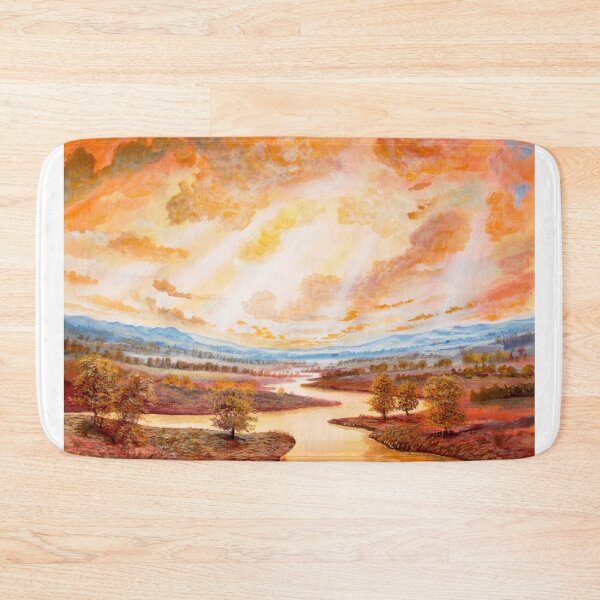 Item preview, Color flow - wide land in warm colors designed and sold by art paintings.