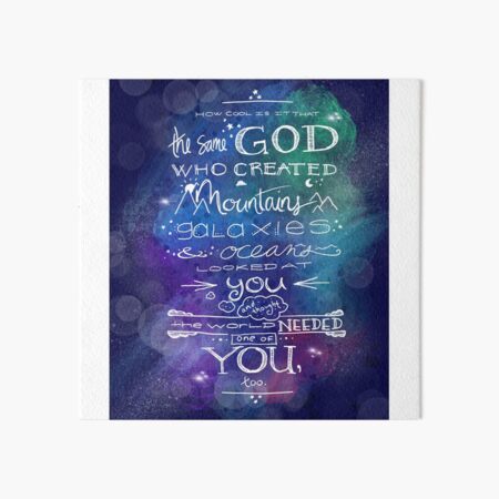 Item preview, God created you galaxy inspirational quote designed and sold by sincerelycreated.