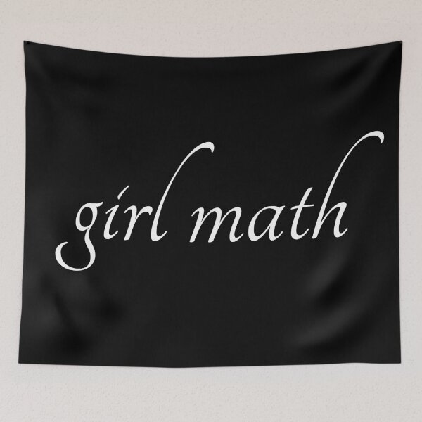 Item preview, girl math | aesthetic white text designed and sold by allogy.