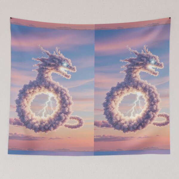 Item preview, Celestial Figures Storm Clouds Digital Art Food Vibes designed and sold by ART ATTACK ZONE.
